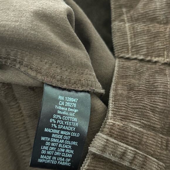 Nili Lotan Jenna Cropped Corduroy Patch Pocket Pants | Chocolate Brown | 0 - Picture 10 of 11